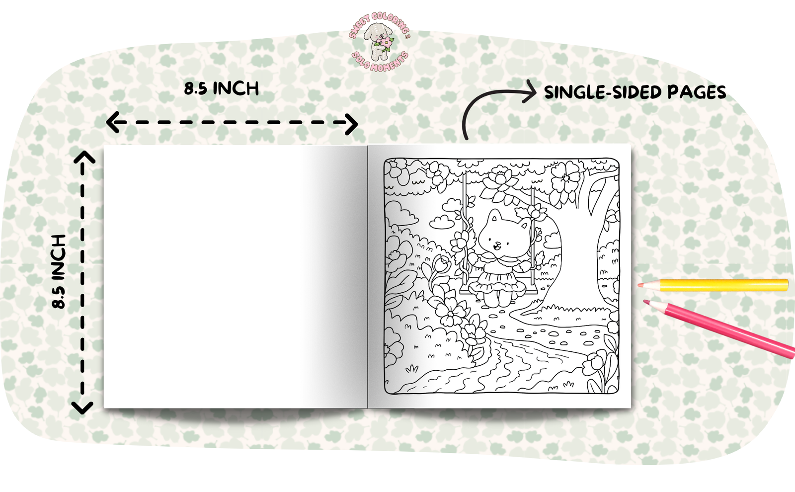 coloring-book-specifications-8.5-inch-square-single-sided-pages-princess-animal-designs